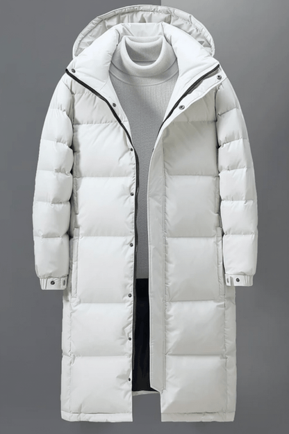 Trench-coat épais isolé avec capuche pour hommes