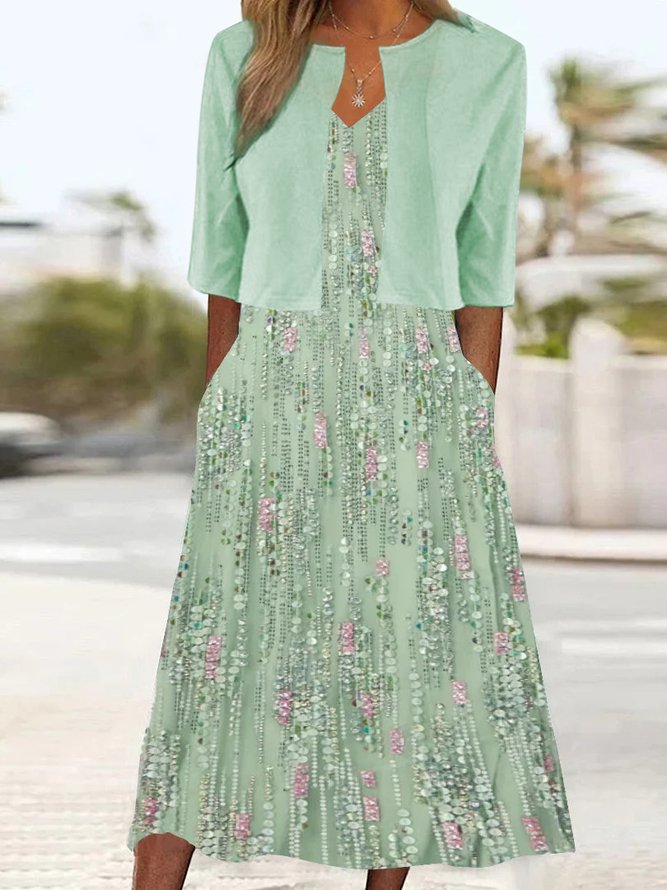 Almuth - Robe midi deux pièces à imprimé floral