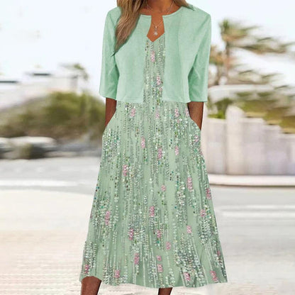 Almuth - Robe midi deux pièces à imprimé floral