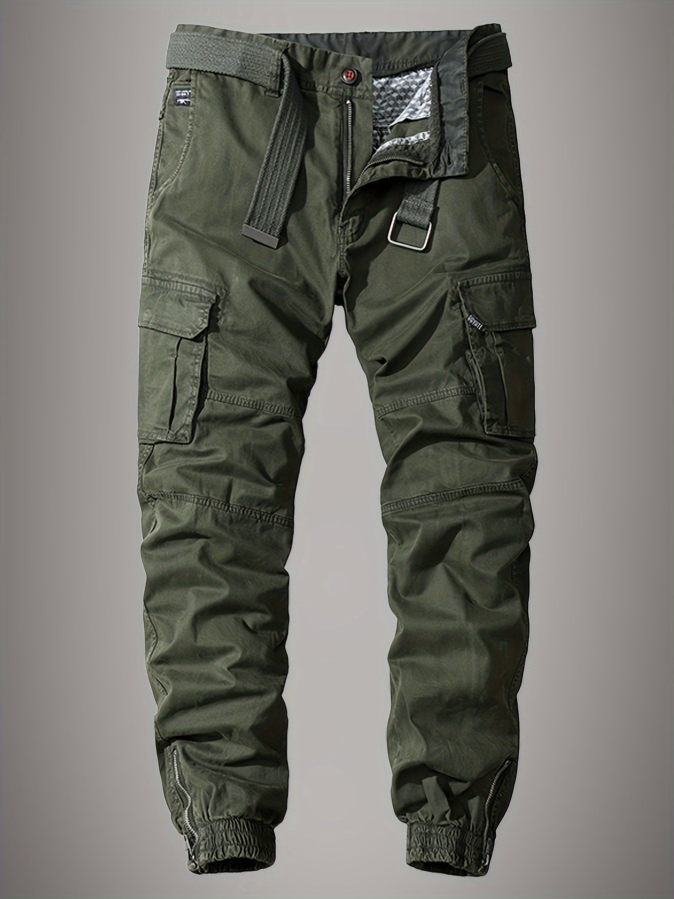 Joggers cargo Paweł pour hommes - Pantalon élégant brodé à multiples poches