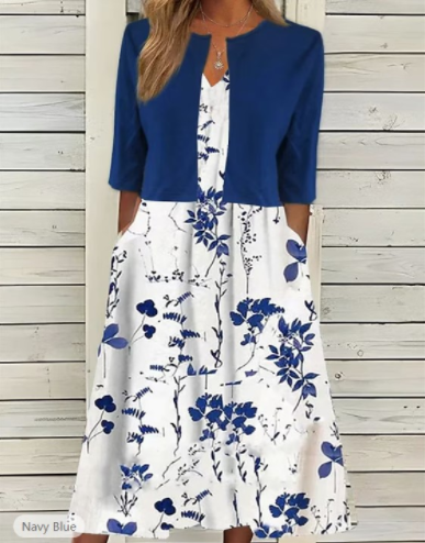 Almuth - Robe midi deux pièces à imprimé floral
