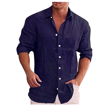 Lars | Chemise décontractée en lin pour hommes avec col classique