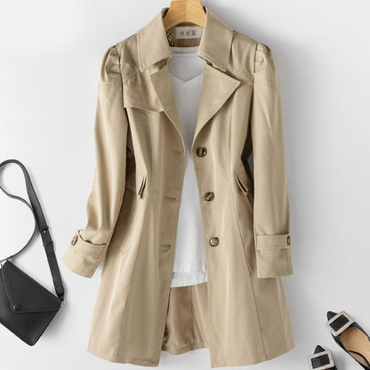 Clea – Timeless Women's Trench Coat with Classic Buttons