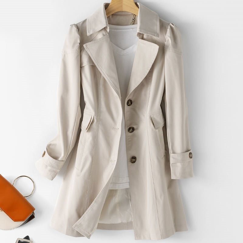 Clea – Timeless Women's Trench Coat with Classic Buttons