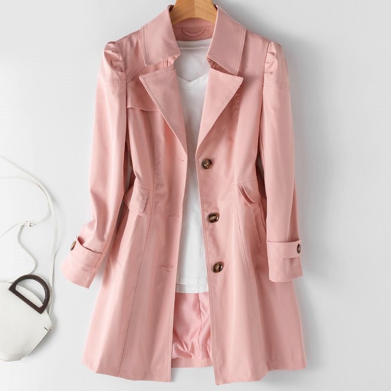 Clea – Timeless Women's Trench Coat with Classic Buttons