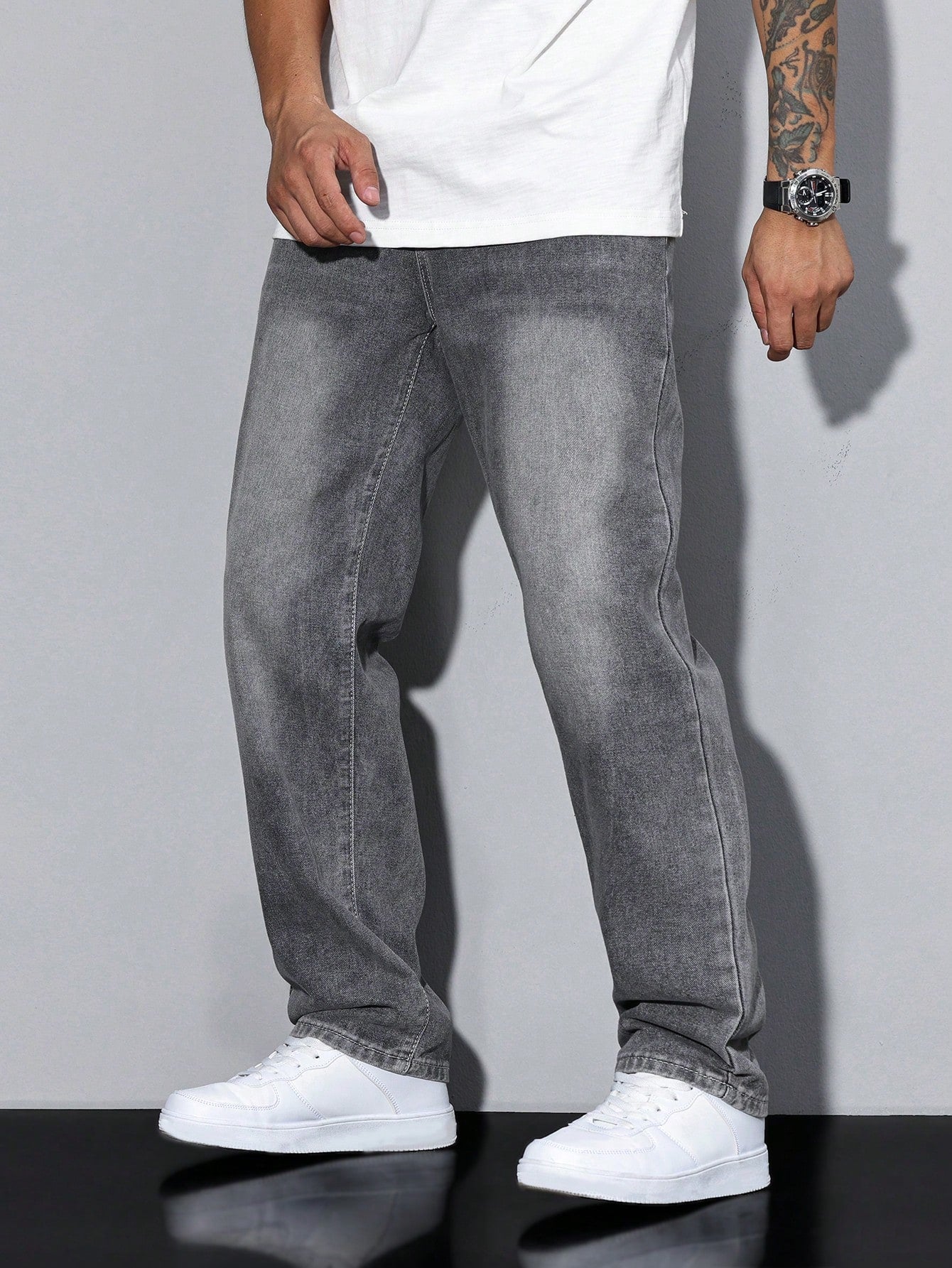 Men's jeans with straight leg regular fit