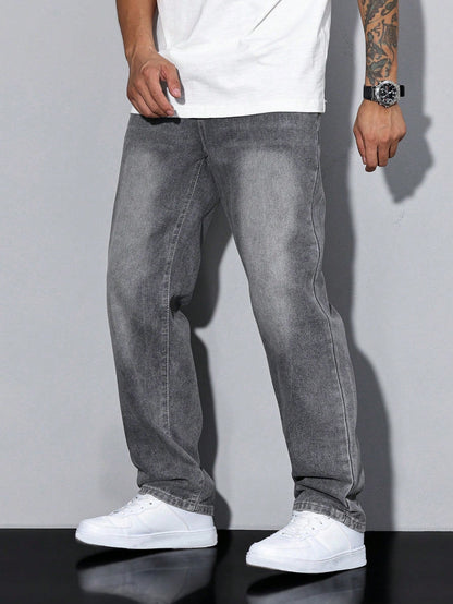 Men's jeans with straight leg regular fit
