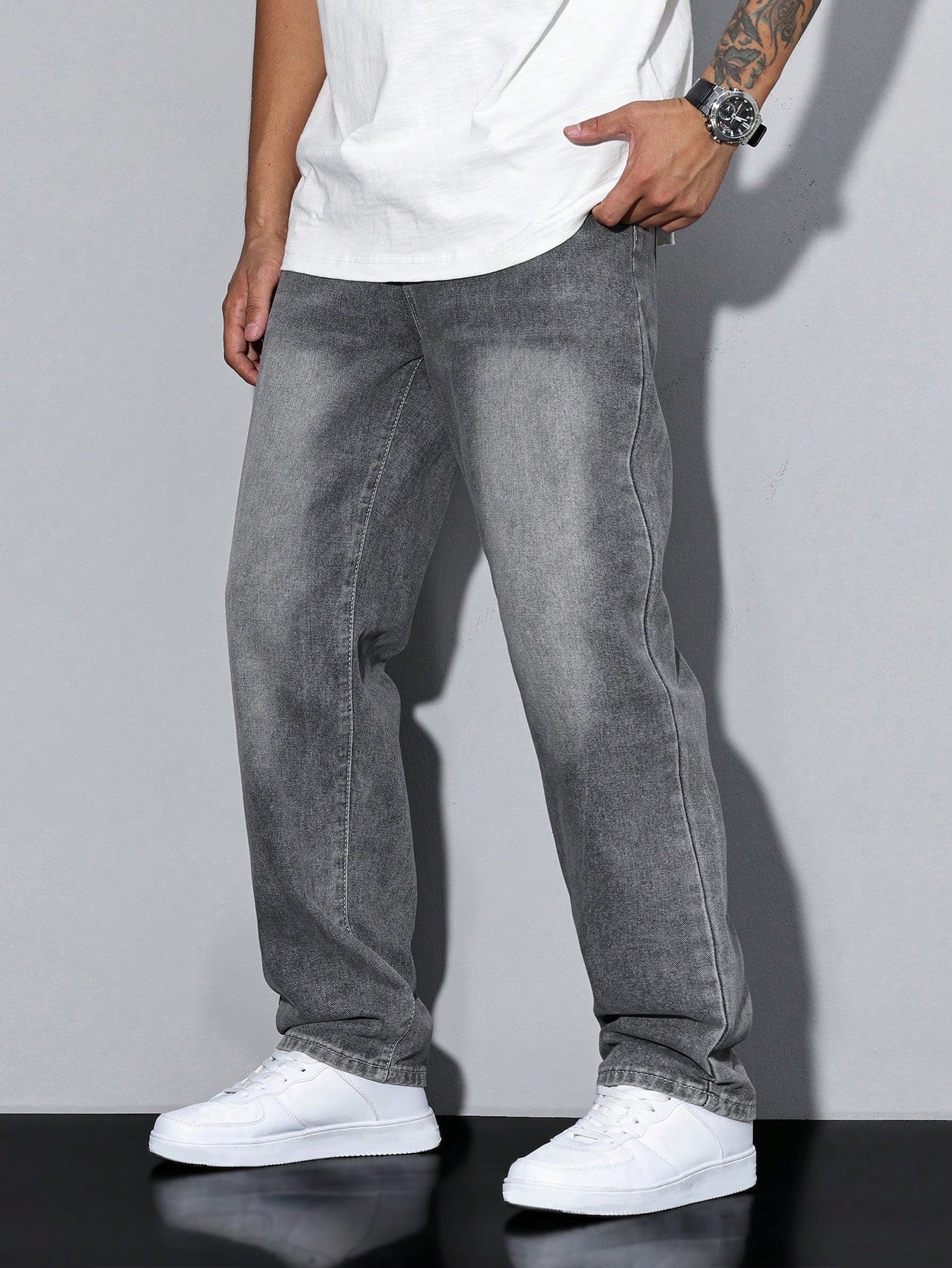 Men's jeans with straight leg regular fit