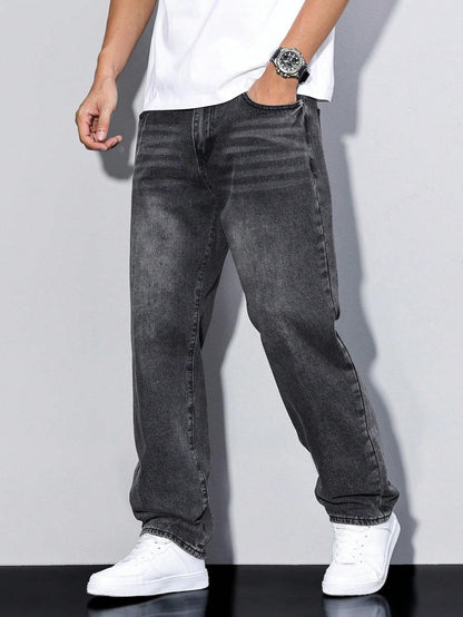 Men's jeans with straight leg regular fit
