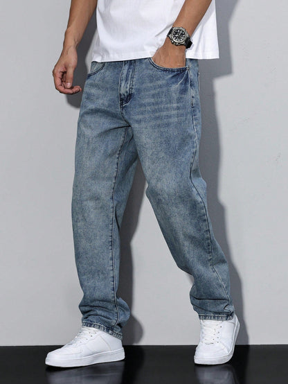 Men's jeans with straight leg regular fit