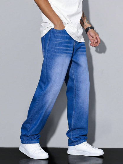 Men's jeans with straight leg regular fit