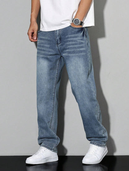 Men's jeans with straight leg regular fit