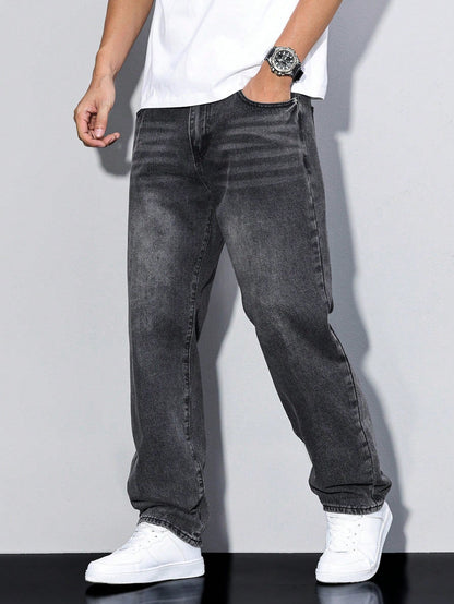 Men's jeans with straight leg regular fit