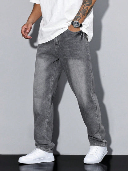 Men's jeans with straight leg regular fit
