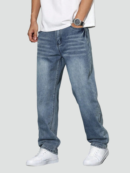 Men's jeans with straight leg regular fit
