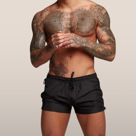 Enzo - Short de bain court avec cordon de serrage
