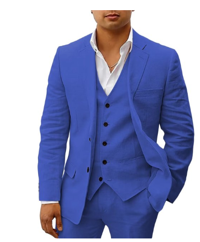 Costume trois pièces élégant pour hommes - Tenue d'été pour mariages ou fêtes