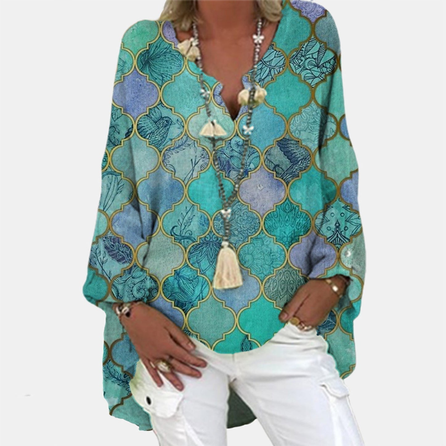 Natalia - Blouse en lin pour femmes - Coupe stylée avec confort optimal