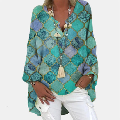 Natalia - Blouse en lin pour femmes - Coupe stylée avec confort optimal