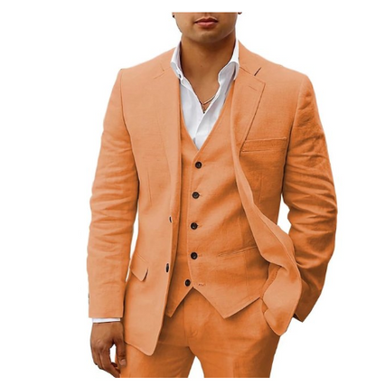 Costume trois pièces élégant pour hommes - Tenue d'été pour mariages ou fêtes