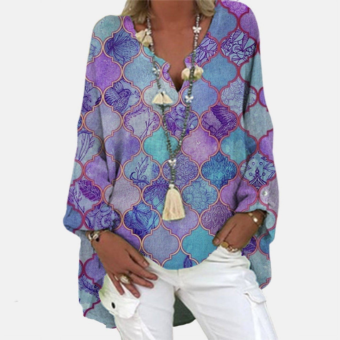 Natalia - Blouse en lin pour femmes - Coupe stylée avec confort optimal