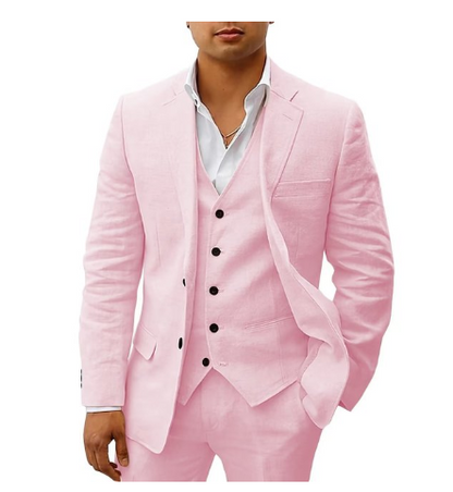Costume trois pièces élégant pour hommes - Tenue d'été pour mariages ou fêtes