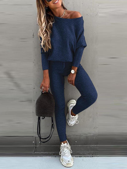 Odelia ensemble pull en maille femme et pantalon skinny | Ensemble confortable de vêtements d'intérieur deux pièces