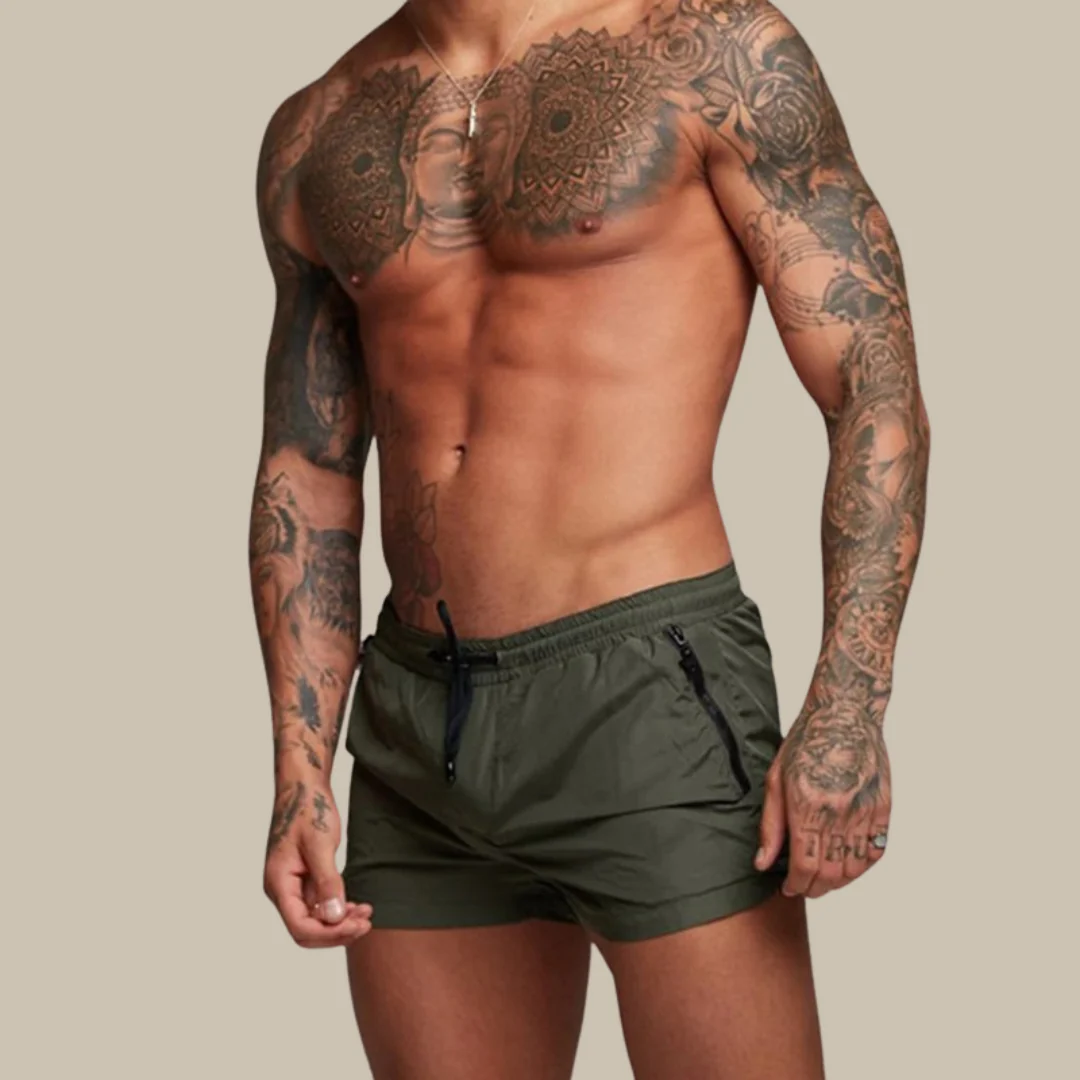 Enzo - Short de bain court avec cordon de serrage