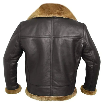 Blouson aviateur classique pour hommes avec fermeture éclair