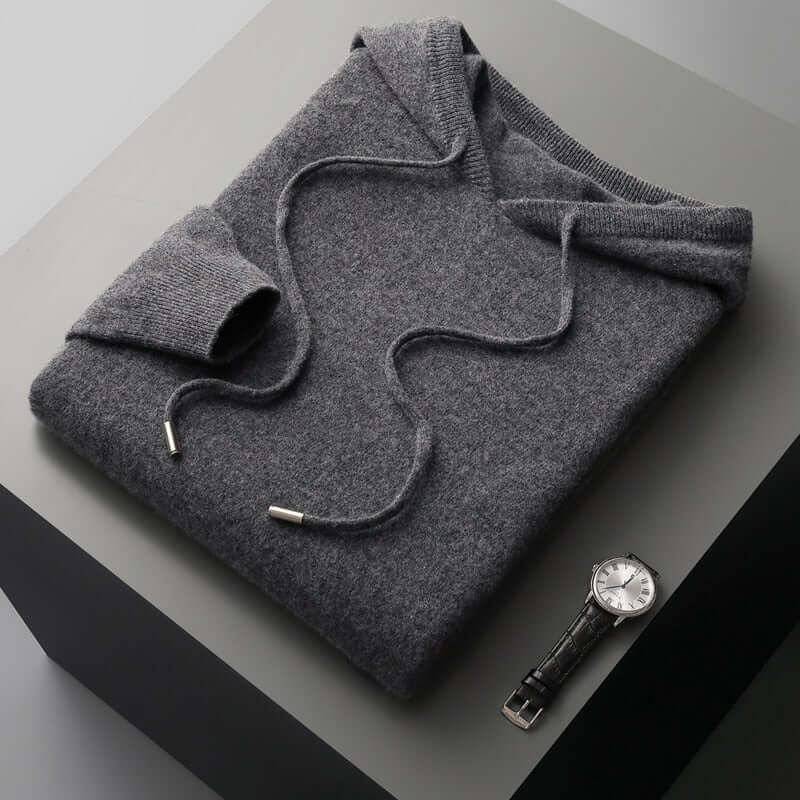 Exclusive Men's Knit Hoodie - Soft, Fashionable, and Warm