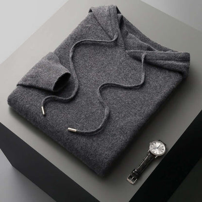Exclusive Men's Knit Hoodie - Soft, Fashionable, and Warm