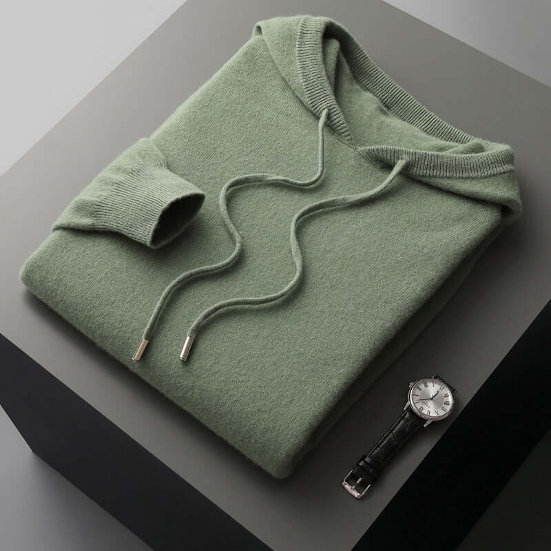 Exclusive Men's Knit Hoodie - Soft, Fashionable, and Warm