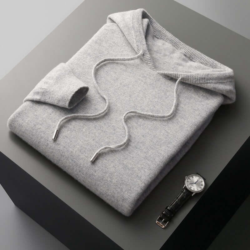 Exclusive Men's Knit Hoodie - Soft, Fashionable, and Warm