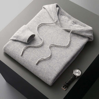 Exclusive Men's Knit Hoodie - Soft, Fashionable, and Warm