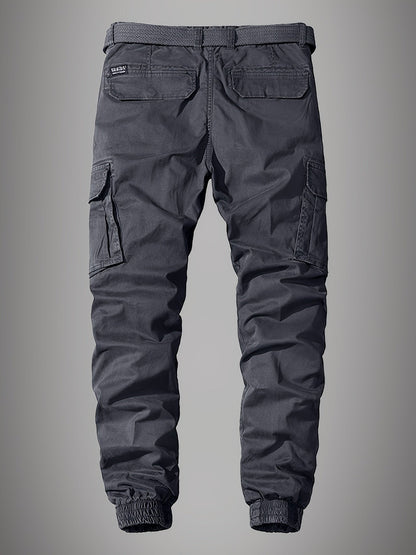 Joggers cargo Paweł pour hommes - Pantalon élégant brodé à multiples poches
