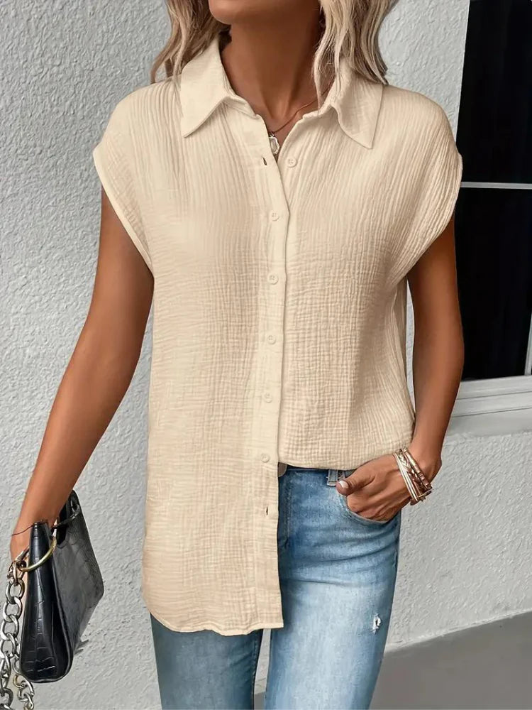 Women's Shirt | Short Sleeve & Button Up | Soft & Summery | Casual Style