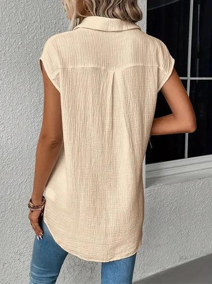 Women's Shirt | Short Sleeve & Button Up | Soft & Summery | Casual Style