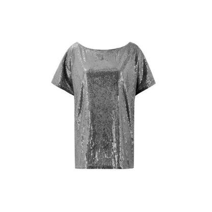 Chemisier scintillant pour femme en polyester et coton