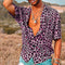 Chemise d'été à motif léopard pour hommes - Merium