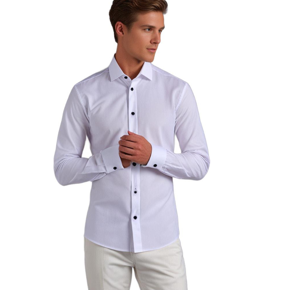 Chemise stretch homme | Chemise classique à coupe confortable