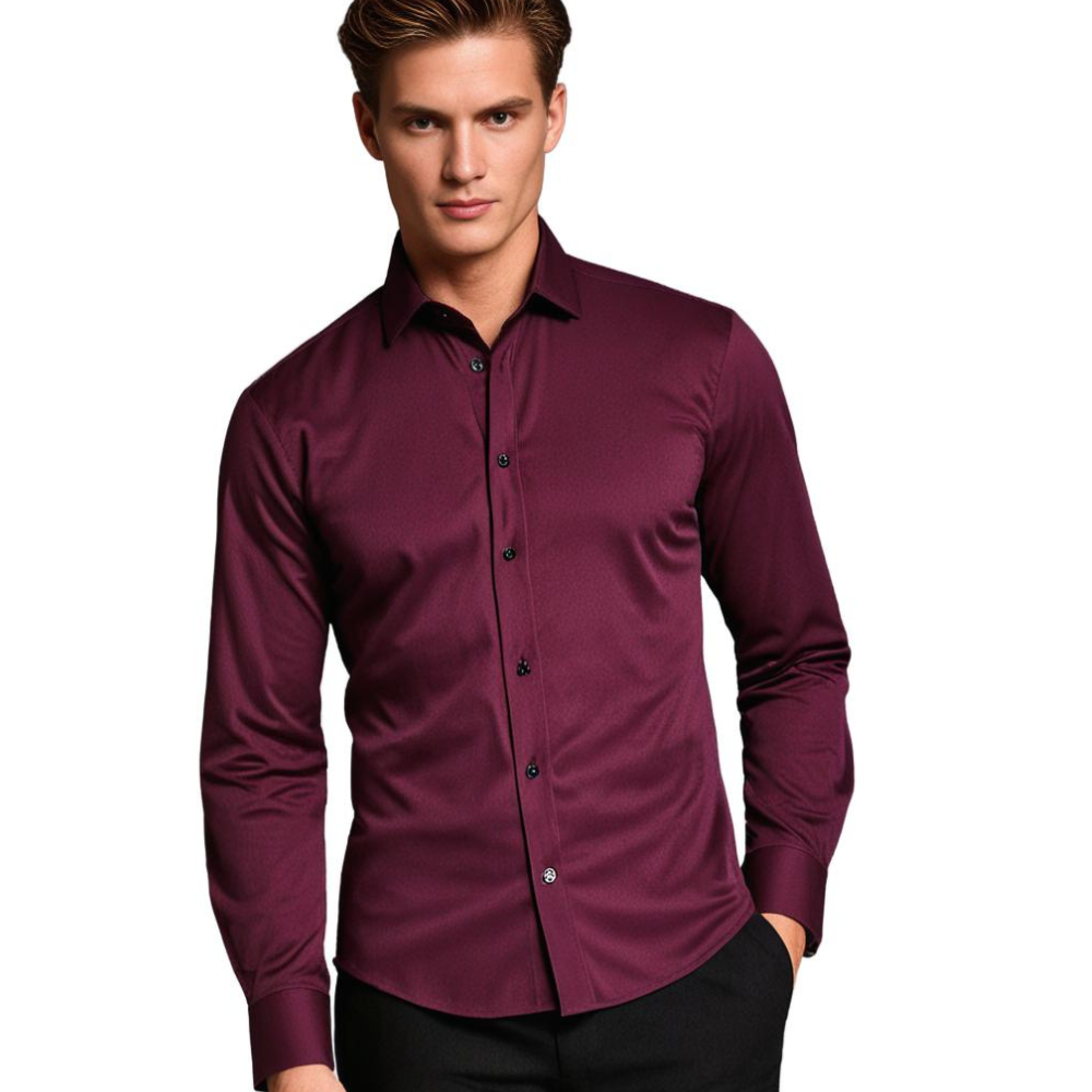 Chemise stretch homme | Chemise classique à coupe confortable