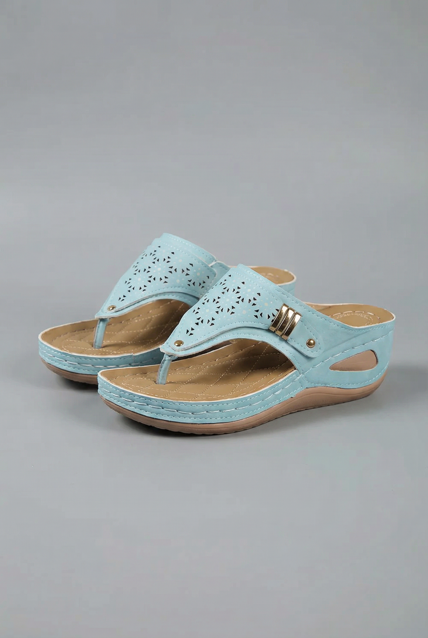 Sandales confortables pour femmes avec talon compensé et soutien de la voûte plantaire