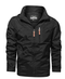 Men's Fall Outdoor Jacket with Water-Repellent Layer and Sporty Zipper