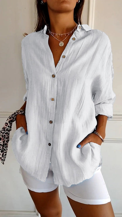 Lightweight Women's Shirt with Button-Down Closure