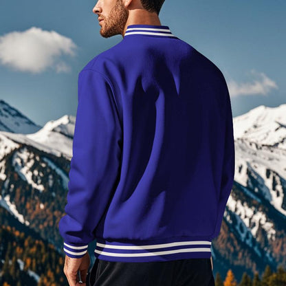 Veste de baseball décontractée pour hommes avec col montant