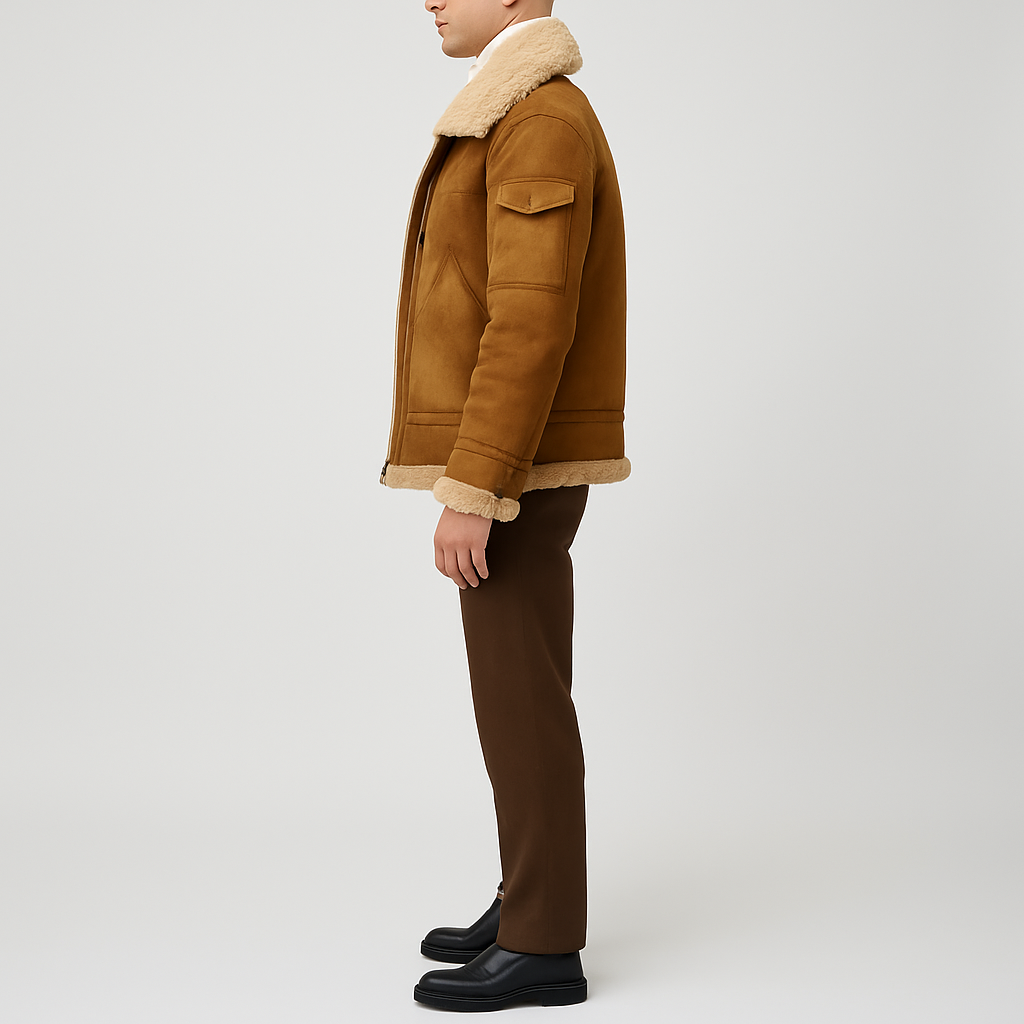 Men's Shearling Jacket Winter