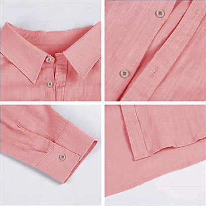 Chemise en lin à manches longues pour hommes – printemps, été