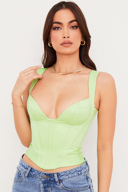 Aveline – Women's Satin Corset with Elegant Fit