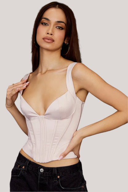 Aveline – Women's Satin Corset with Elegant Fit