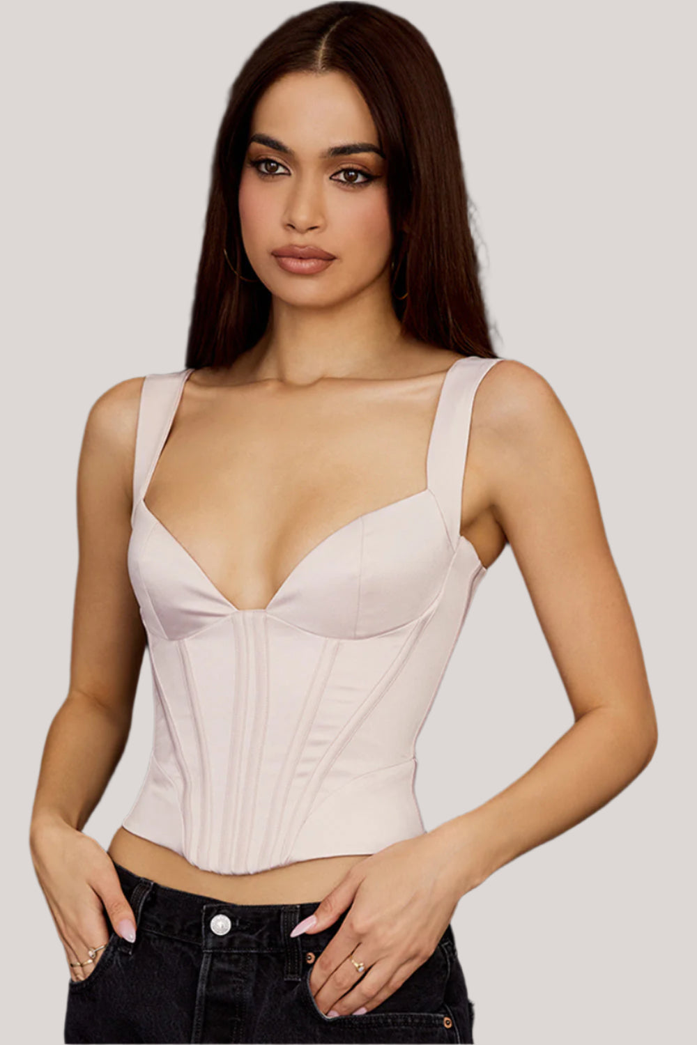 Aveline – Women's Satin Corset with Elegant Fit